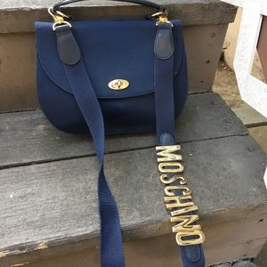 Small Moschino navy handbag